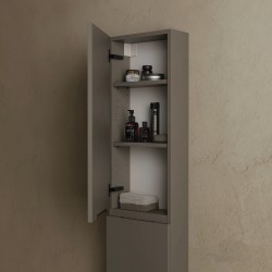 CODE 160 balos fali szekrény, Dark Taupe szín, fekete fogantyú 160x35x15 (20 51 02 16 13 74)