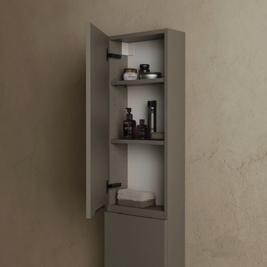 CODE 160 balos fali szekrény, Dark Taupe szín, fekete fogantyú 160x35x15 (20 51 02 16 13 74)