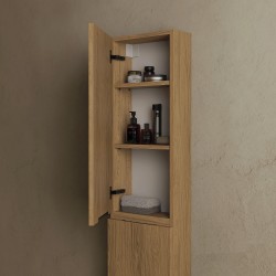 CODE 160 balos fali szekrény, Honey Oak szín, fekete fogantyú 160x35x15 (20 51 02 16 13 85)