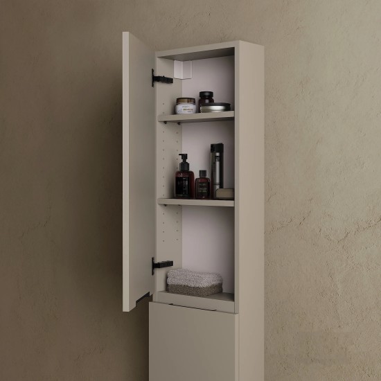 CODE 160 balos fali szekrény, Light Taupe szín, fekete fogantyú 160x35x15 (20 51 02 16 13 75)