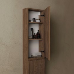 CODE 160 jobbos fali szekrény, Brown Oak szín, fekete fogantyú 160x35x15 (20 51 02 16 12 86)