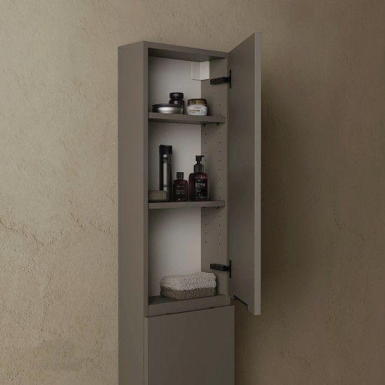 CODE 160 jobbos fali szekrény, Dark Taupe szín, fekete fogantyú 160x35x15 (20 51 02 16 12 74)