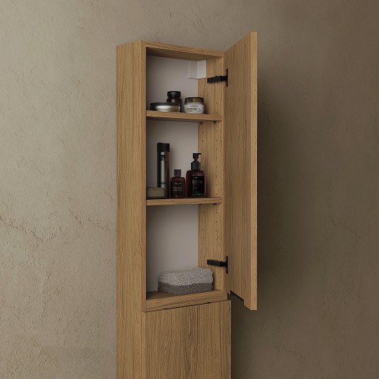 CODE 160 jobbos fali szekrény, Honey Oak szín, fekete fogantyú 160x35x15 (20 51 02 16 12 85)