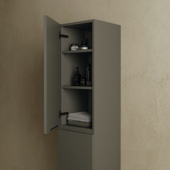 CODE 160 balos fali szekrény, Dark Taupe szín, fekete fogantyú 160x35x35 (20 50 02 16 13 74)