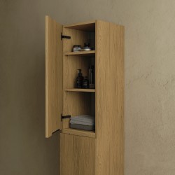 CODE 160 balos fali szekrény, Honey Oak szín, fekete fogantyú 160x35x35 (20 50 02 16 13 85)