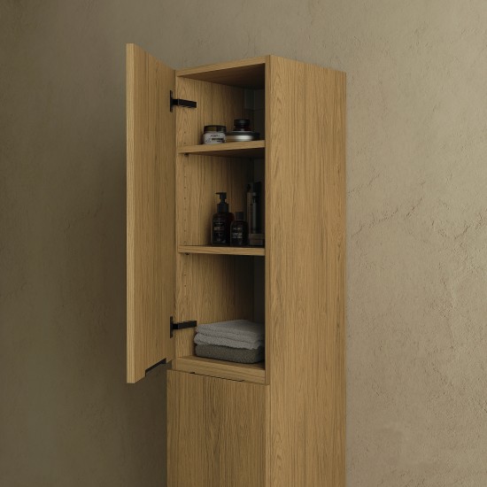 CODE 160 balos fali szekrény, Honey Oak szín, fekete fogantyú 160x35x35 (20 50 02 16 13 85)