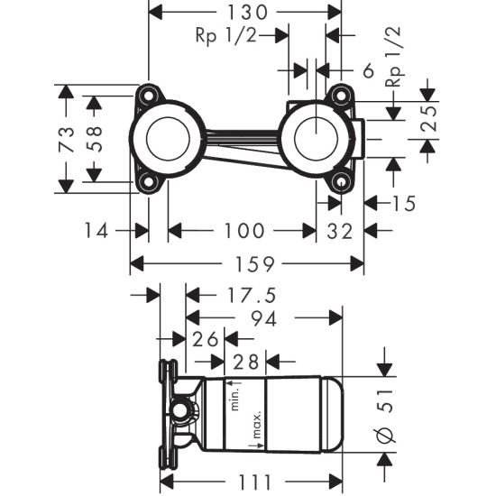 Hansgrohe alaptest (13622180-HG)