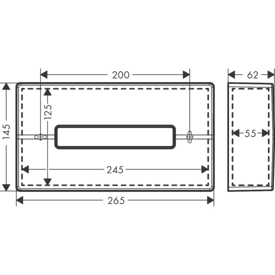 Hansgrohe AddStoris matt fekete papírzsebkendő tartó (41774670-HG)