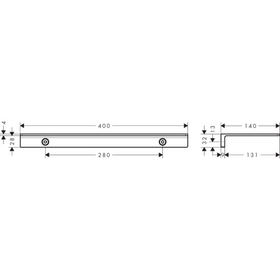 Hansgrohe AddStoris matt fekete piperepolc (41794670-HG)