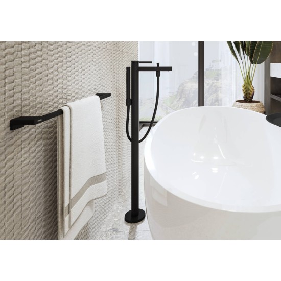 Hansgrohe AddStoris Q matt fekete törölközőtartó (41747670-HG)