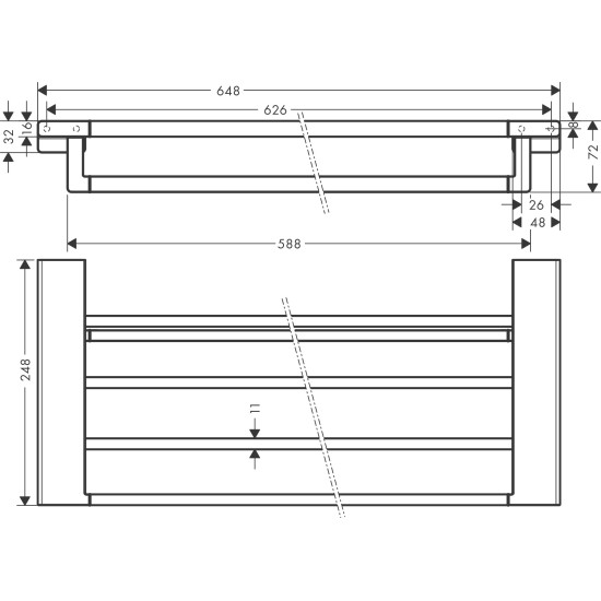 Hansgrohe AddStoris Q törölközőtartó rács (41751000-HG)