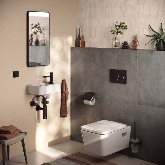 Hansgrohe AddStoris Q matt fekete fedeles wc-papír tartó (41753670-HG)