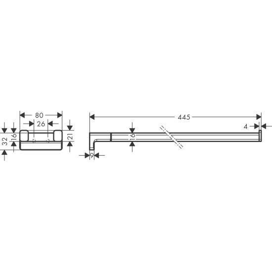 Hansgrohe AddStoris Q kétrészes törölközőtartó (41770000-HG)