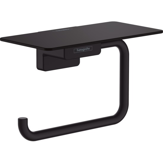 Hansgrohe AddStoris Q matt fekete polcos wc-papír tartó (41772670-HG)
