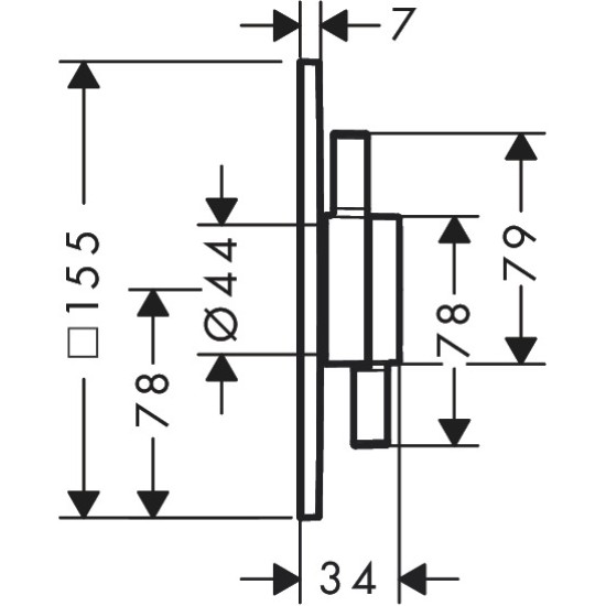 Hansgrohe DuoTurn E falba építhető zuhany csaptelep (75617000-HG)