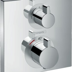 Hansgrohe Ecostat Square falba építhető termosztátos kád-és zuhany csaptelep (15714000-HG)