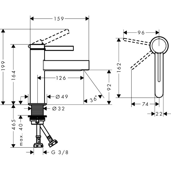 Hansgrohe Finoris 100 mosdó csaptelep (76012000-HG)