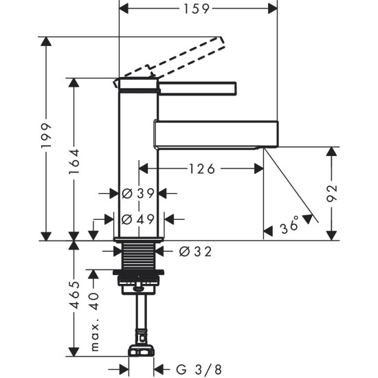 Hansgrohe Finoris 100 álló szelep (76013000-HG)