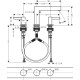 Hansgrohe Finoris 3 lyukú mosdó csaptelep (76033000-HG)