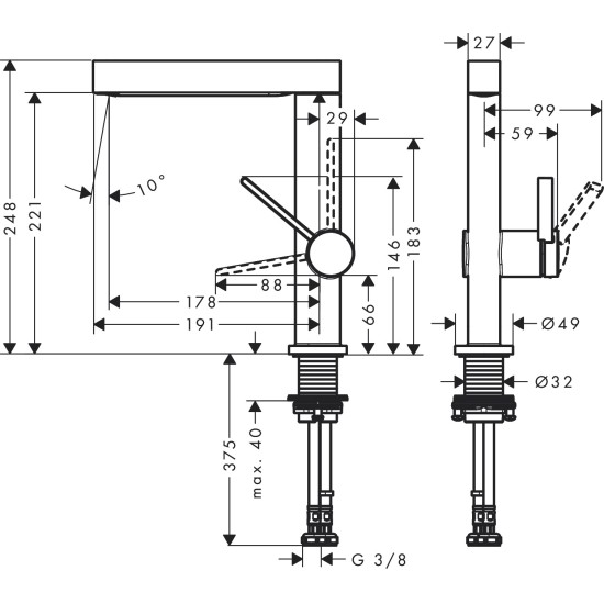 Hansgrohe Finoris 230 mosdó csaptelep (76060000-HG)