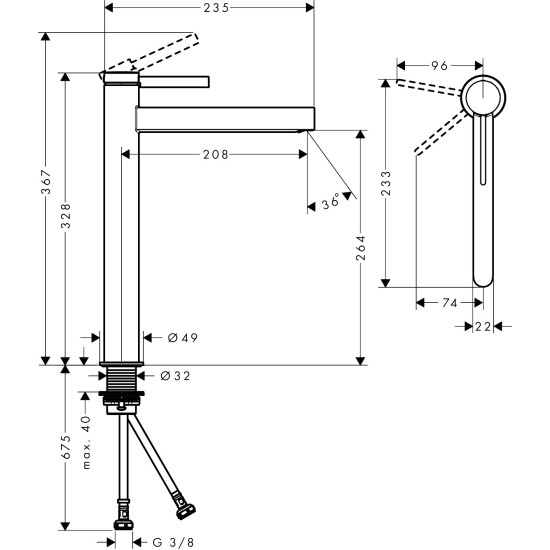 Hansgrohe Finoris 260 mosdó csaptelep (76072000-HG)