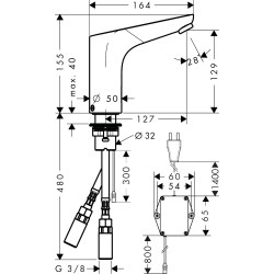 Hansgrohe Focus elektronikus mosdó csaptelep (31174000-HG)