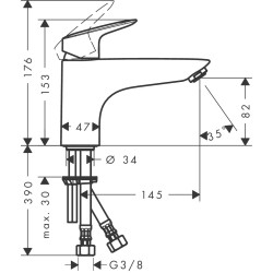 Hansgrohe Logis Monotrou kádperemre szerelhető kádtöltő csaptelep (71311000-HG)