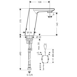 Hansgrohe Metris S elektronikus mosdó csaptelep (31102000-HG)