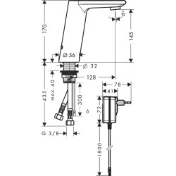Hansgrohe Metris S elektronikus mosdó csaptelep (31103000-HG)