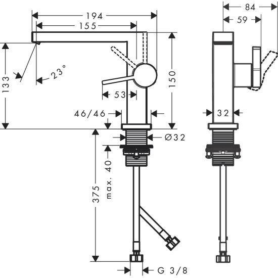 Hansgrohe Tecturis E 110 Fine mosdó csaptelep (73020000-HG)