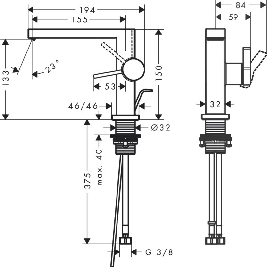 Hansgrohe Tecturis E 110 Fine mosdó csaptelep (73023000-HG)