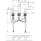Hansgrohe Tecturis E 150 3-lyukú mosdó csaptelep (73030000-HG)