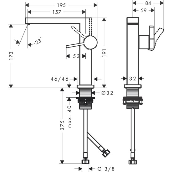 Hansgrohe Tecturis E 150 Fine mosdó csaptelep (73041000-HG)