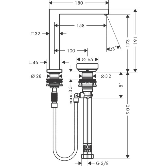 Hansgrohe Tecturis E 150 mosdó csaptelep (73053000-HG)