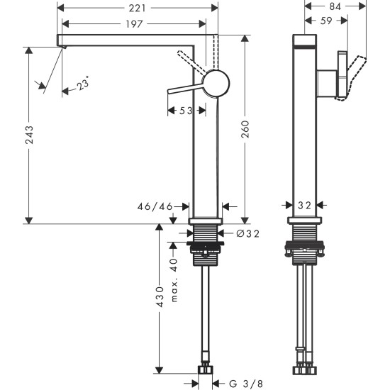 Hansgrohe Tecturis E 240 Fine mosdó csaptelep (73070000-HG)