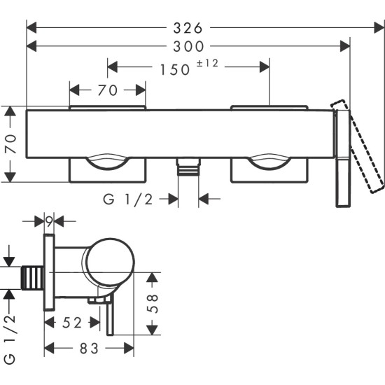 Hansgrohe Tecturis E zuhany csaptelep (73620000-HG)
