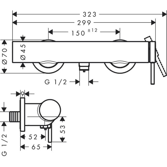 Hansgrohe Tecturis S zuhany csaptelep (73622000-HG)