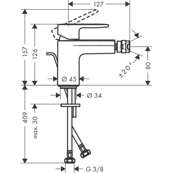 Hansgrohe Vernis Blend bidé csaptelep (71210000-HG)