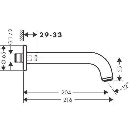 Hansgrohe Vernis Blend kádbefolyó (71420000-HG)