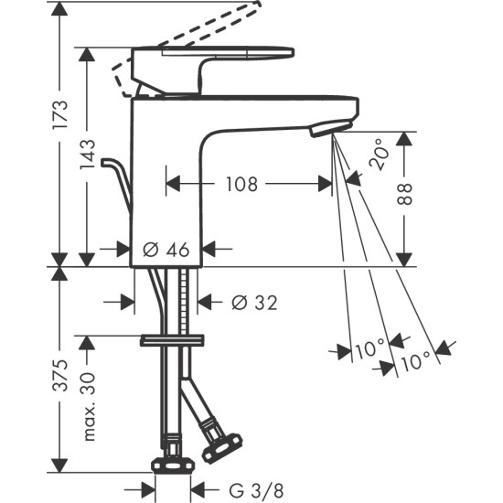 Hansgrohe Vernis Blend 100 mosdó csaptelep (71551000-HG)