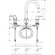 Hansgrohe Vernis Blend 150 3-lyukú mosdó csaptelep (71553000-HG)
