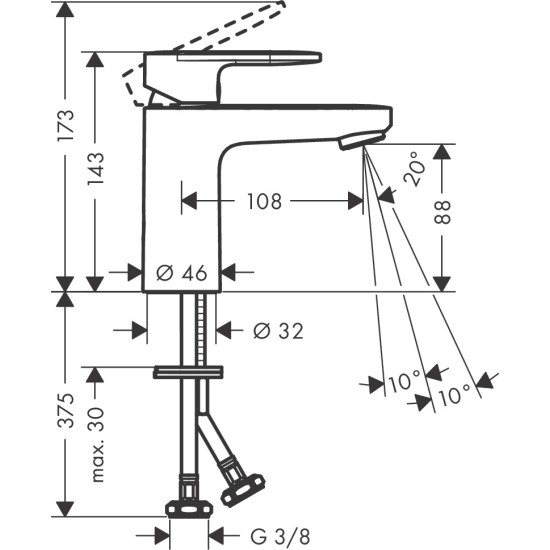Hansgrohe Vernis Blend 100 mosdó csaptelep (71589000-HG)