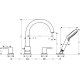 Hansgrohe Vernis Shape 4 lyukas kádtöltő-és zuhany csaptelep (71459000-HG)