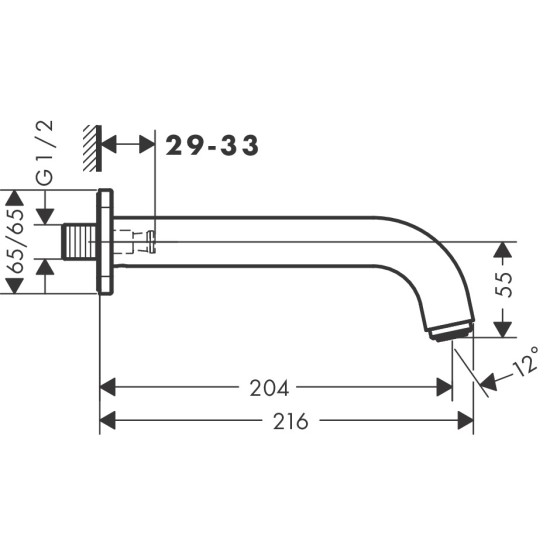 Hansgrohe Vernis Shape kádbefolyó (71460000-HG)