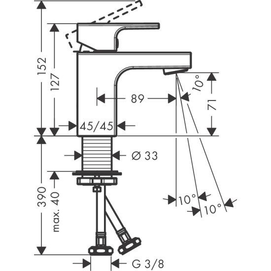 Hansgrohe Vernis Shape 70 mosdó csaptelep (71567000-HG)