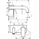 Hansgrohe Vernis Shape fali mosdó csaptelep (71578000-HG)