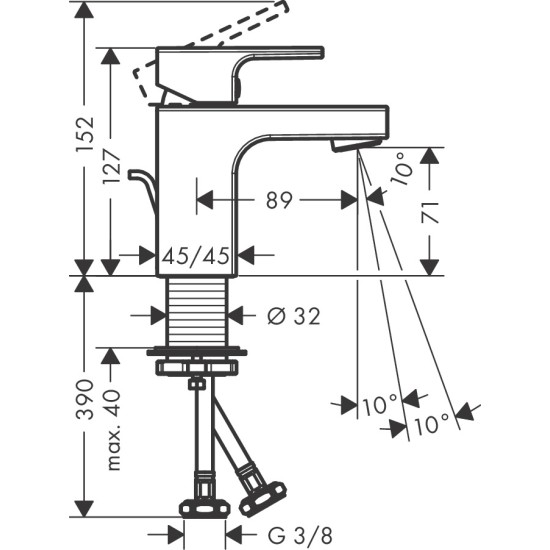 Hansgrohe Vernis Shape 70 mosdó csaptelep (71593000-HG)