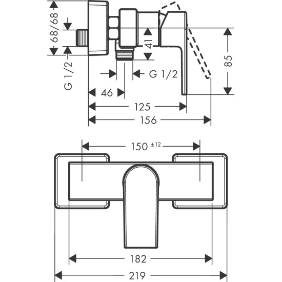 Hansgrohe Vernis Shape zuhany csaptelep (71650000-HG)