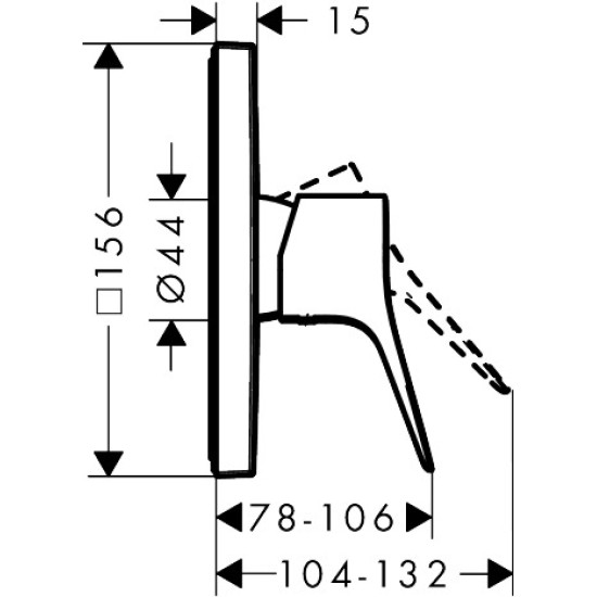 Hansgrohe Vivenis falba építhető zuhany csaptelep (75615000-HG)