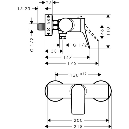 Hansgrohe Vivenis "Original" zuhany csaptelep (75623000-HG)